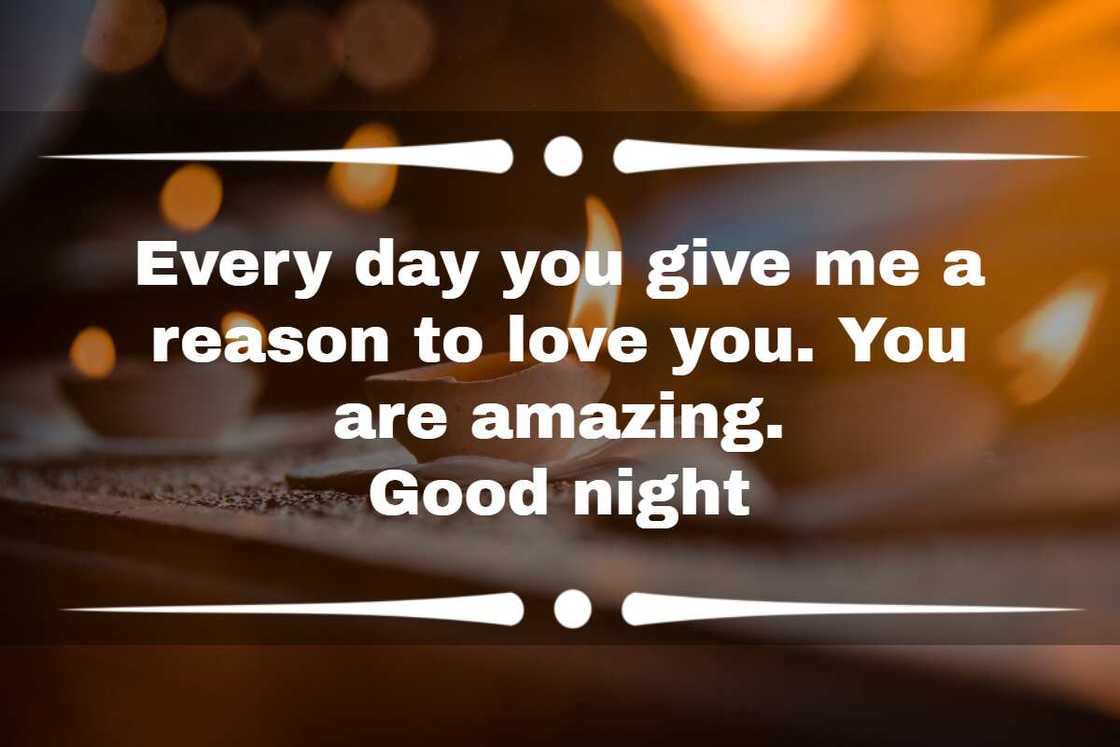 Good night paragraph for her to make her smile