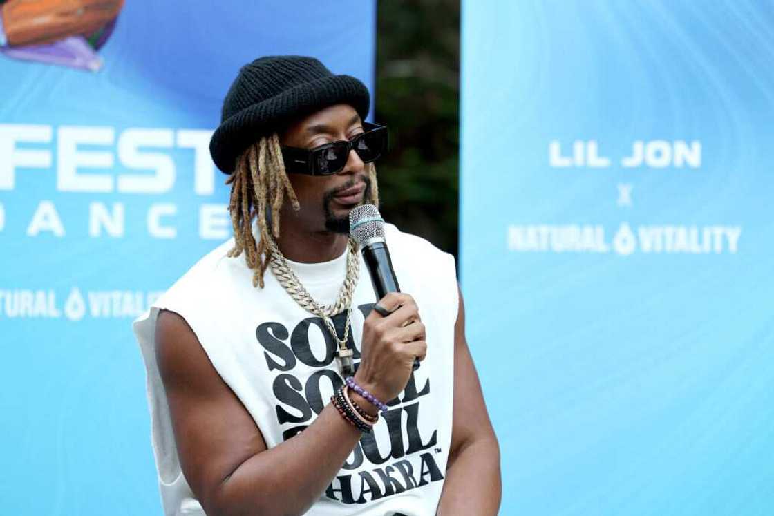 Lil Jon speaks onstage during Lil Jon's Manifest Abundance Album Retreat presented by Natural Vitality Lil Jon speaks onstage during Lil Jon's Manifest Abundance Album Retreat presented by Natural Vitality