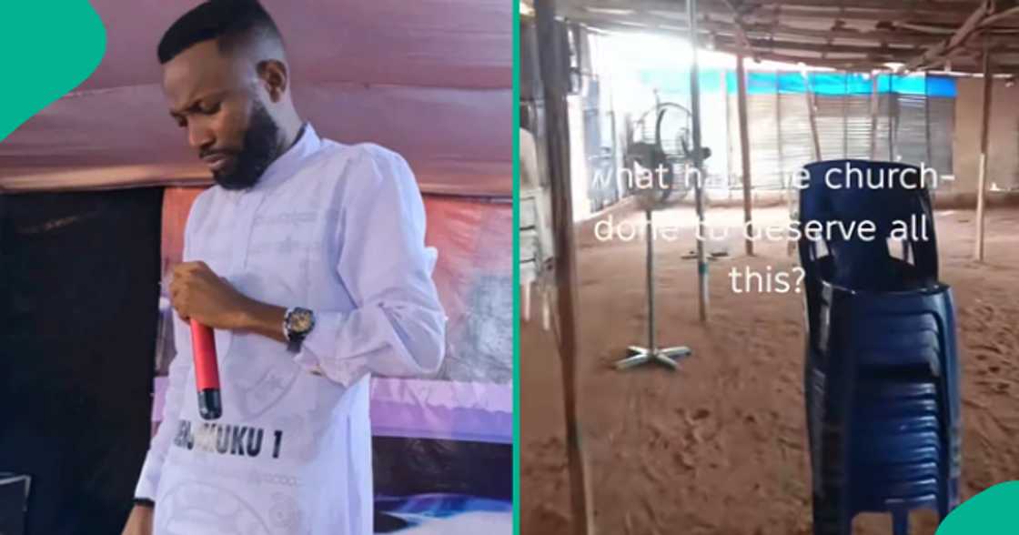 Pastor laments after thieves broke into church and carted away properties. Pastor laments after thieves broke into church and carted away properties.