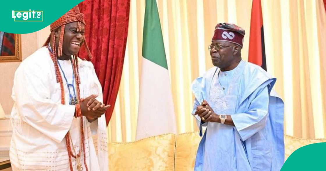 Ooni of Ife tells his followers to prostrate for Remi Tinubu. Ooni of Ife tells his followers to prostrate for Remi Tinubu.