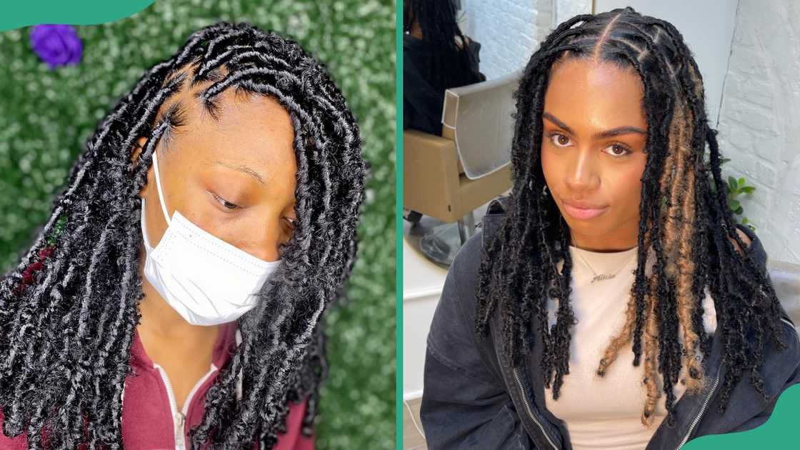 Medium length butterfly locs Medium length butterfly locs