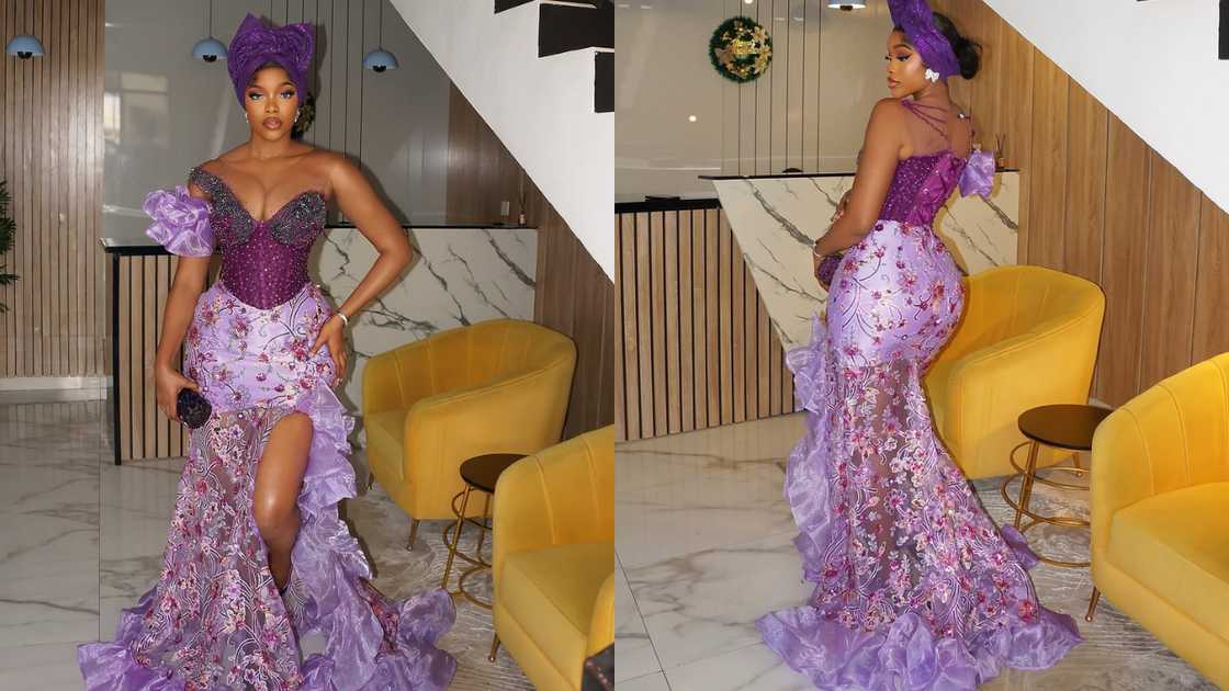 Purple Asoebi gown Purple Asoebi gown