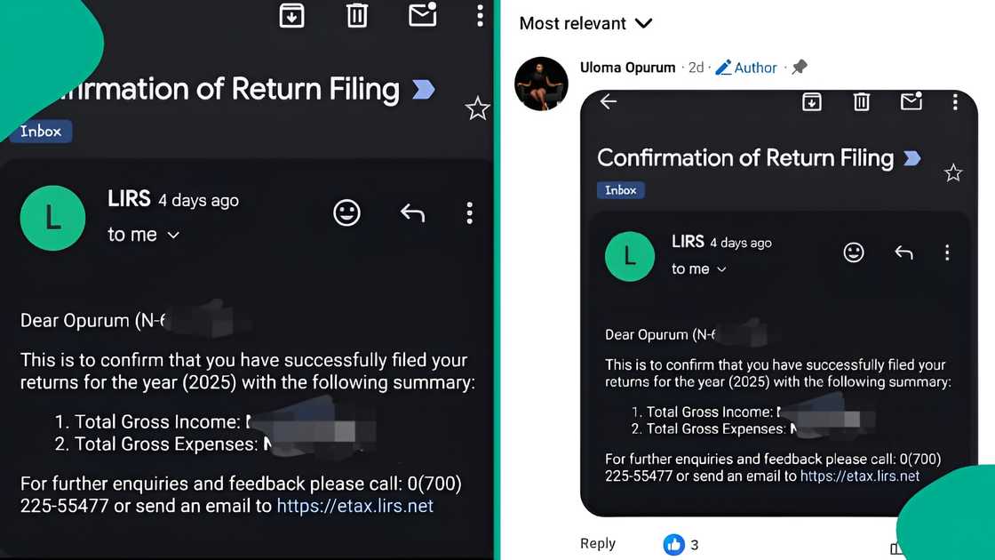 Young Nigerian lady files tax before deadline, shares screenshot