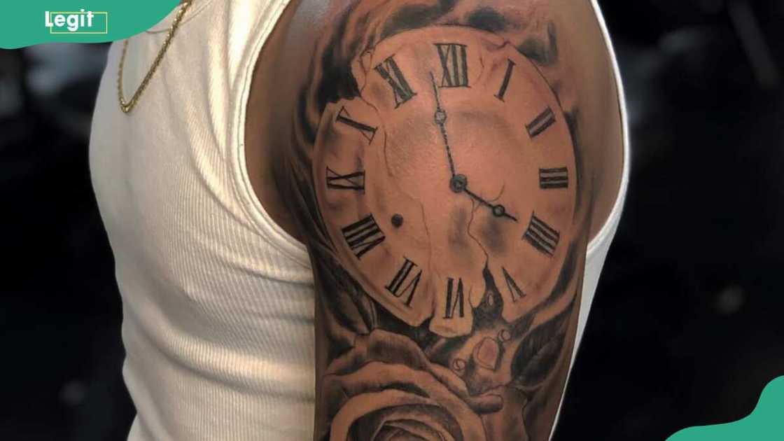 Arm clock tattoo Arm clock tattoo