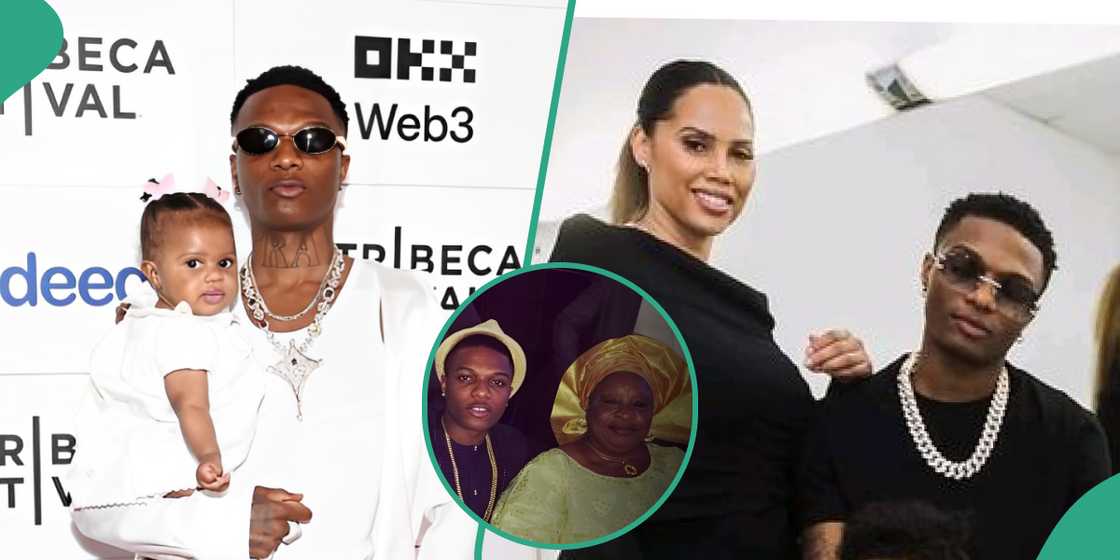 Wizkid talks about resemblance of his newborn daughter, Morayo, to his late mum and hails lover Jada P in a trending clip. Wizkid talks about resemblance of his newborn daughter, Morayo, to his late mum and hails lover Jada P in a trending clip.