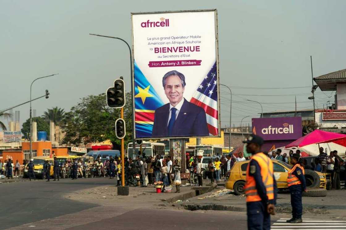 Blinken was speaking in the Congolese capital Kinshasa, where he arrived on Tuesday Blinken was speaking in the Congolese capital Kinshasa, where he arrived on Tuesday