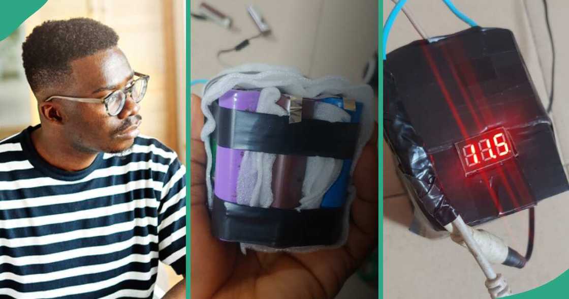 Man builds his own lithium battery. Man builds his own lithium battery.
