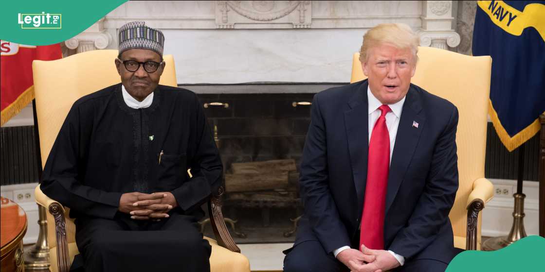 Former President Muhammadu Buhari during his White House visit with Donald Trump in 2018. Former President Muhammadu Buhari during his White House visit with Donald Trump in 2018.