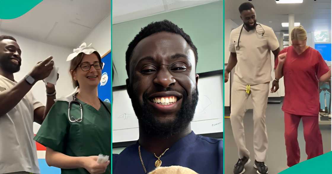 Nigerian doctor in UK and his Oyinbo colleagues dance Yoruba song in viral video, many react