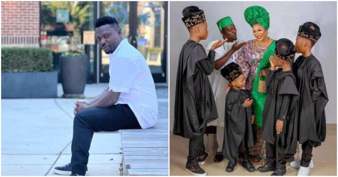 Kunle Afod and family Kunle Afod and family