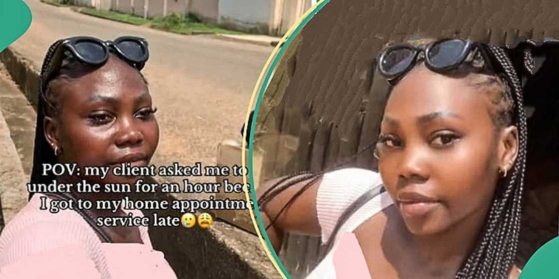 Lash technician asked to sit under sun Lash technician asked to sit under sun