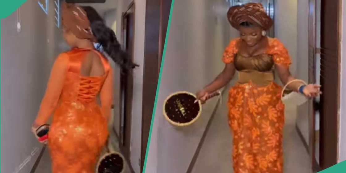 Ladies on orange asoebi outfits get impressive reactions Ladies on orange asoebi outfits get impressive reactions