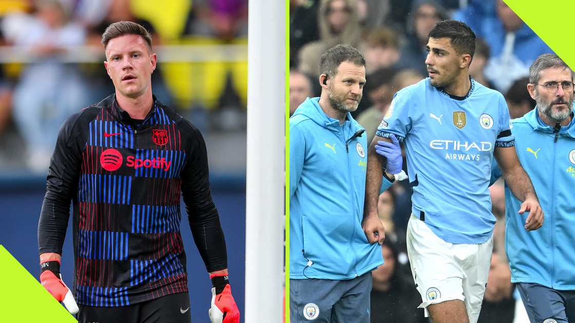 Marc-Andre Ter Stegen and Rodri headline a list of star players who will not kick a ball until 2025. Marc-Andre Ter Stegen and Rodri headline a list of star players who will not kick a ball until 2025.