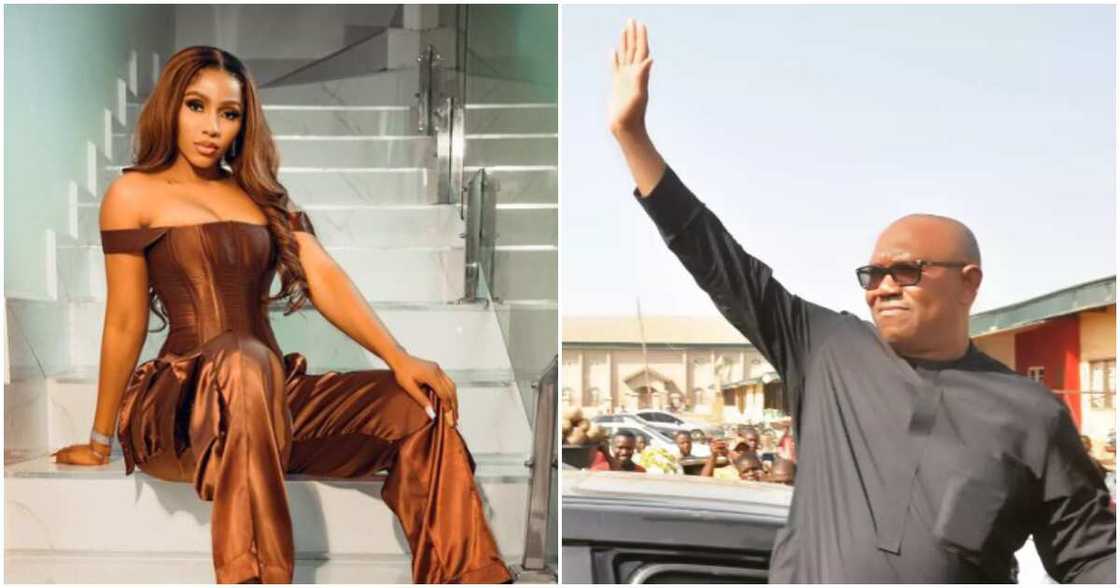 Mercy Eke says she dreamt Peter Obi won 2023 election. Mercy Eke says she dreamt Peter Obi won 2023 election.