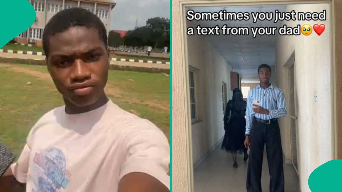A Nigerian man shared a post online showing message his father sent to him. A Nigerian man shared a post online showing message his father sent to him.