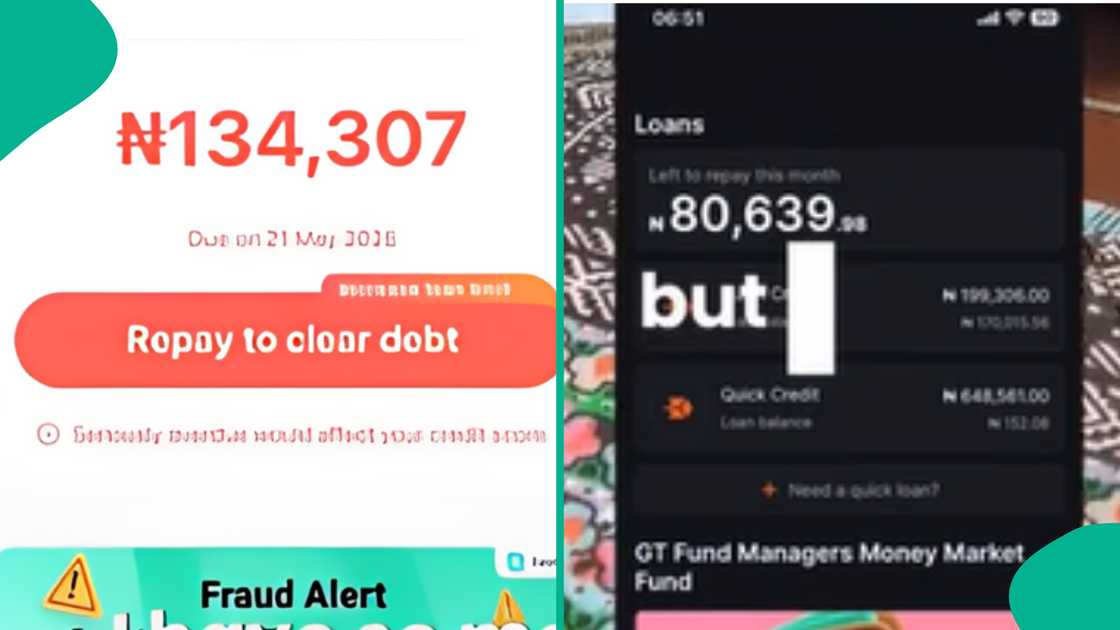 Lady discloses amount she is owing loan apps.