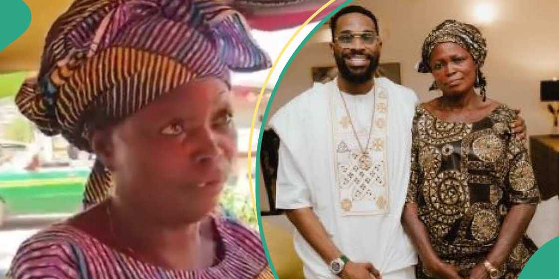 Singer D'banj and market woman he gave N2m