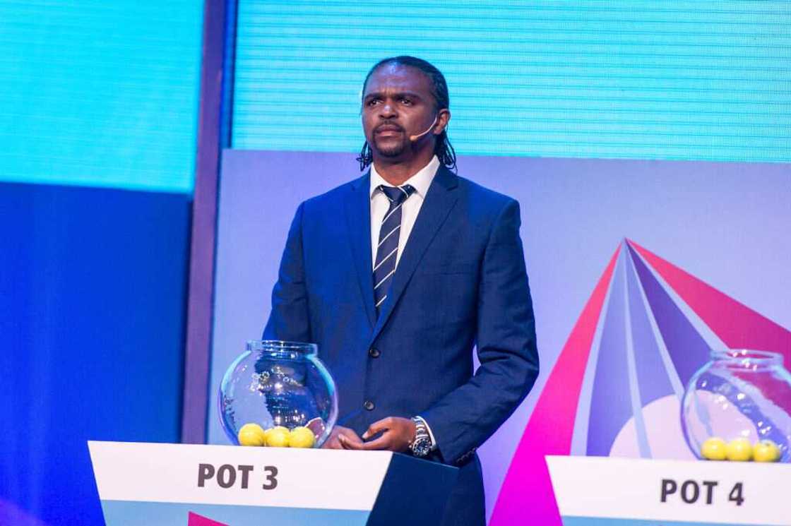 Nwankwo Kanu during FIFA U17 World Cup 2017 Draw, held at Hotel Sahara Star in Mumbai, India.