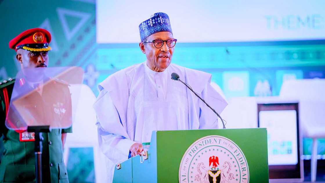 Shugaba Buhari a taro Shugaba Buhari a taro