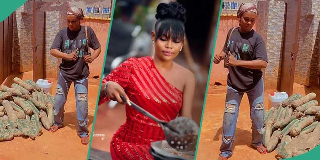 Lady fries 100 tubers of yam in less than 10 days Lady fries 100 tubers of yam in less than 10 days