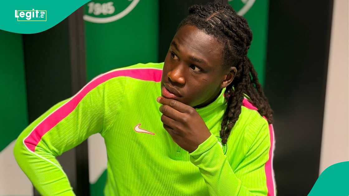 Calvin Bassey, Super Eagles, Nigeria, Warsaw, Poland. Calvin Bassey, Super Eagles, Nigeria, Warsaw, Poland.