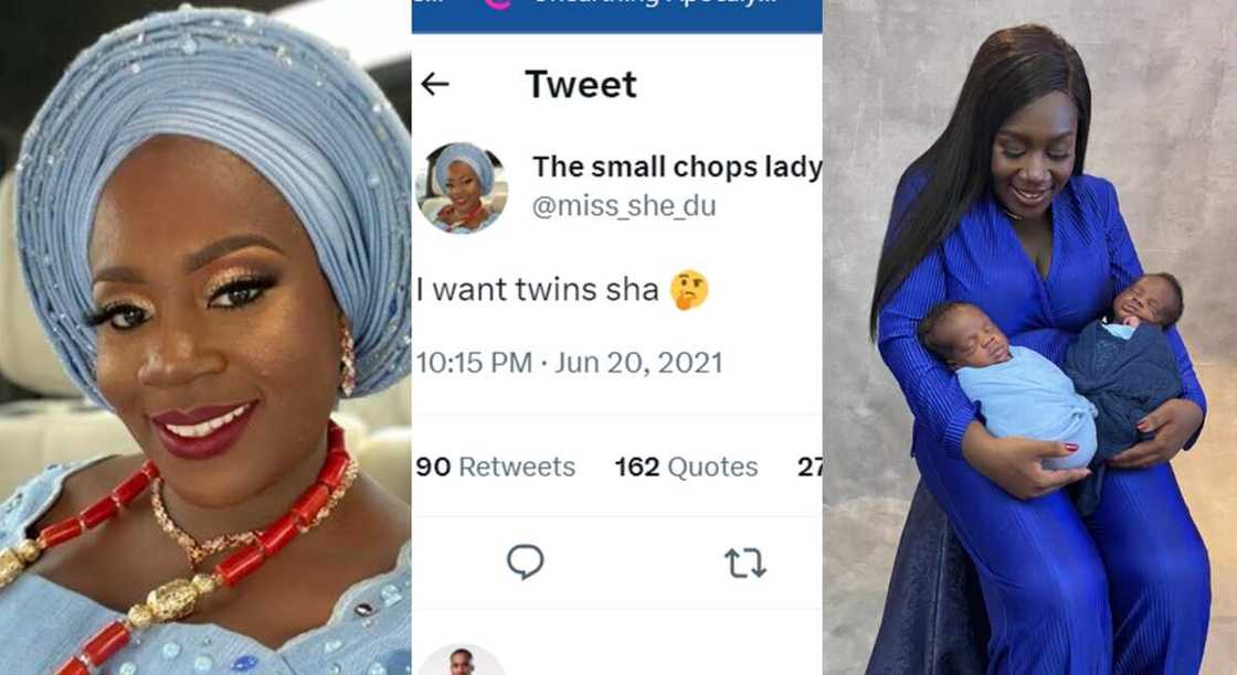 Photos of a Nigerian woman who gave birth to twins. Photos of a Nigerian woman who gave birth to twins.