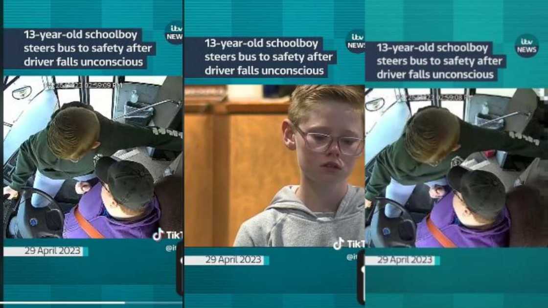 Little boy saves classmate on schoolbus Little boy saves classmate on schoolbus