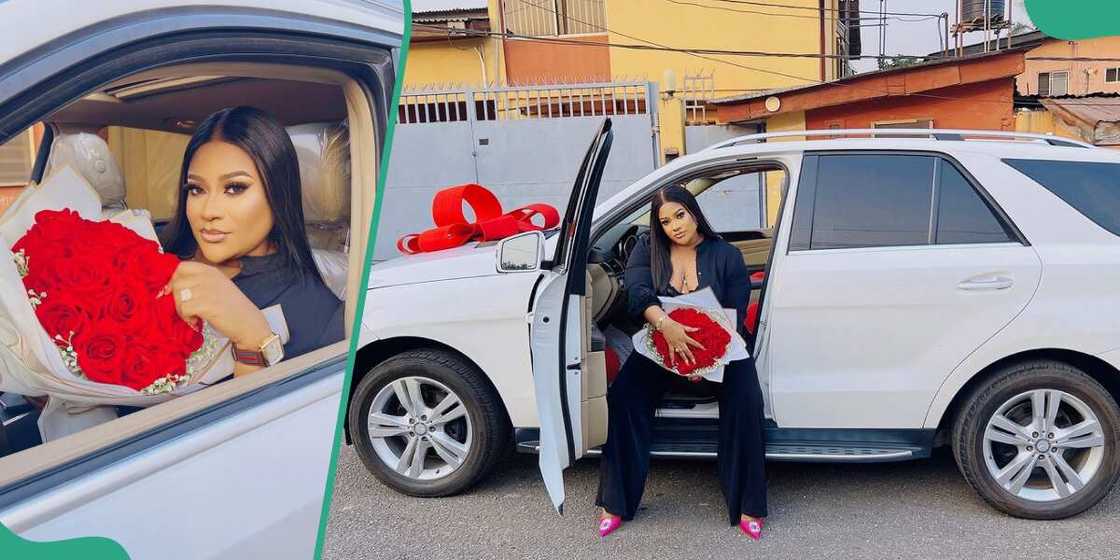 Clips of Nkechi Blessing's new ride goes viral Clips of Nkechi Blessing's new ride goes viral