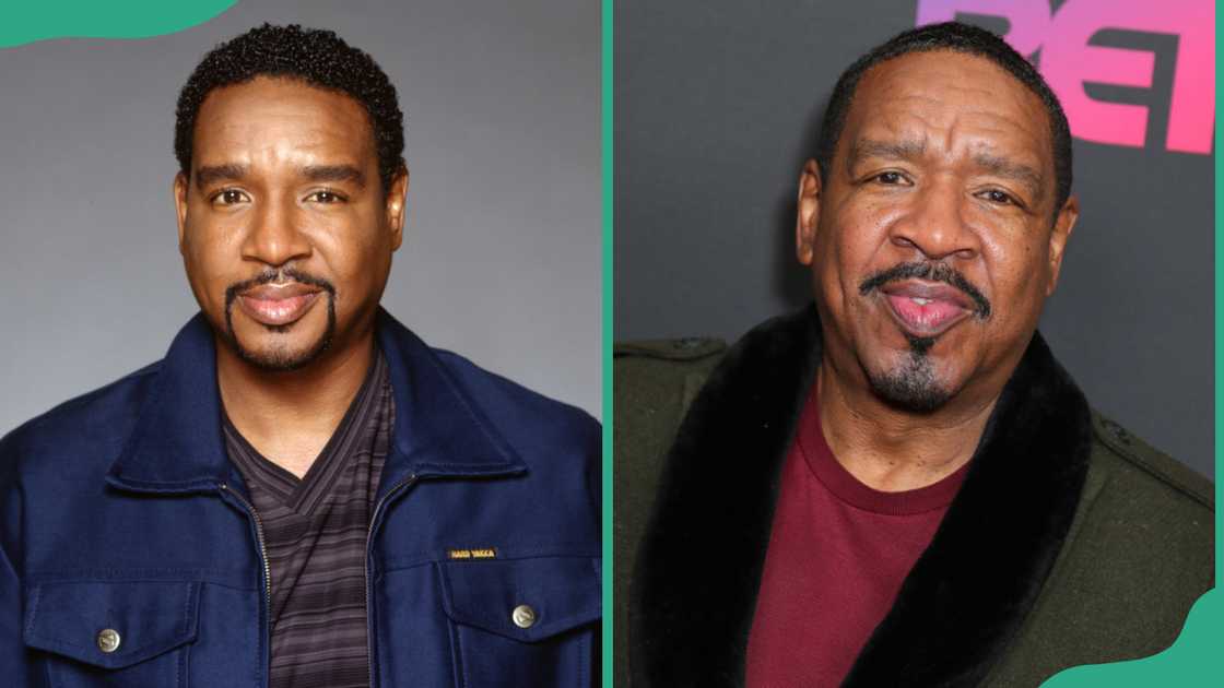 Dorien Wilson as Professor Stanley Oglevee in 1999 and the actor in 2019
