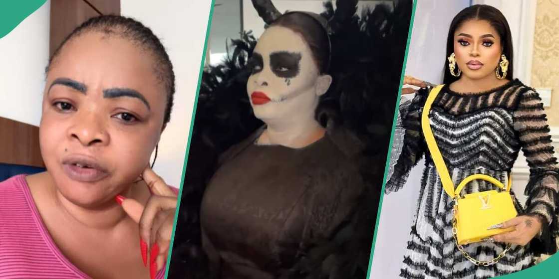 Clips of Dayo Amusa's look for Ajakaju trends after she slammed Bobrisky for winning best dressed.