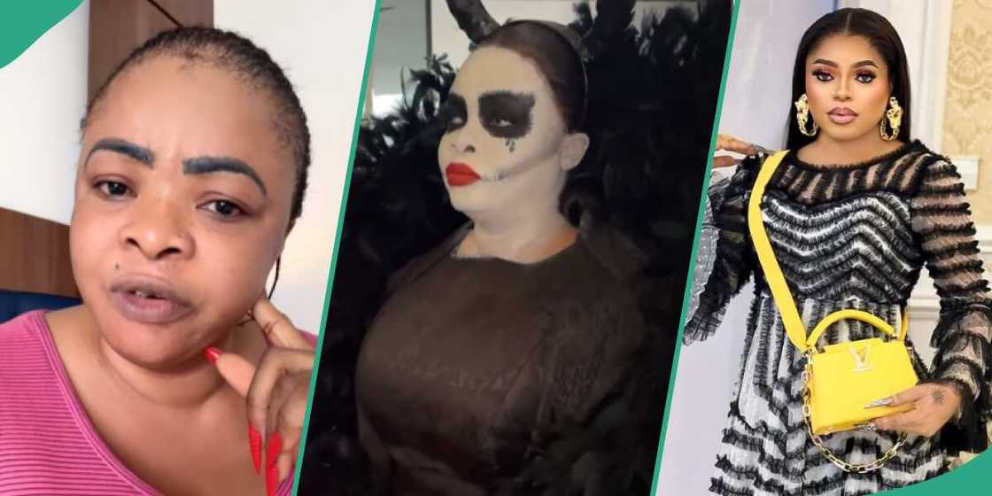 Clips of Dayo Amusa's look for Ajakaju trends after she slammed Bobrisky for winning best dressed. Clips of Dayo Amusa's look for Ajakaju trends after she slammed Bobrisky for winning best dressed.
