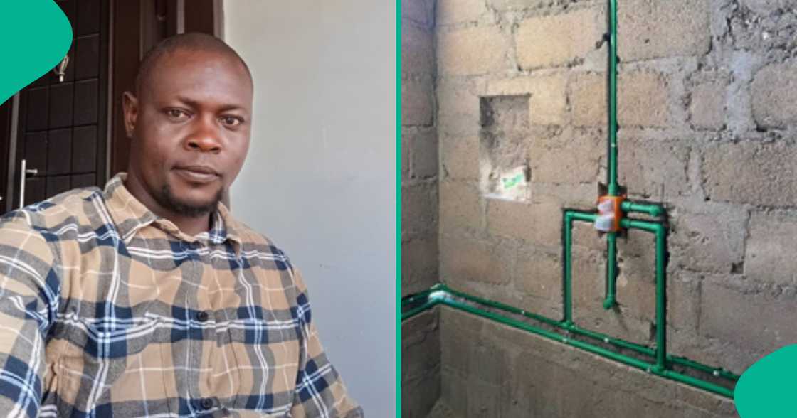 Nigerian plumber goes viral over his impressive job for a client, people show interest in him