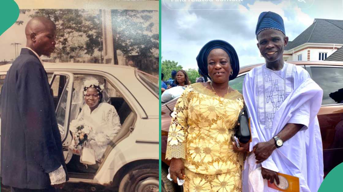Lady shares throwback photos of her parents wedding day. Lady shares throwback photos of her parents wedding day.