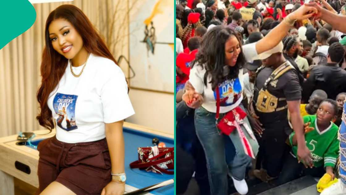 Regina Daniels shares video from her Children's Day carnival in Asaba.