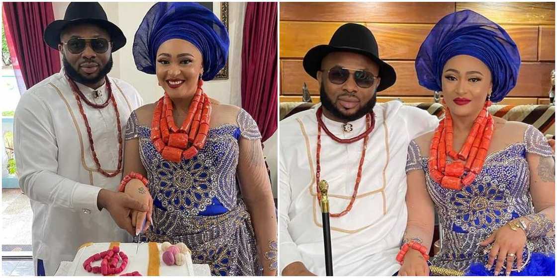Olakunle Churchill and wife Rosy Meurer Olakunle Churchill and wife Rosy Meurer