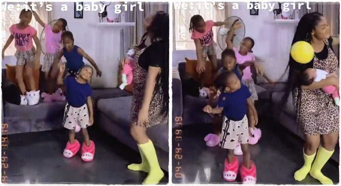 Photos of a mother who has 5 girl children. Photos of a mother who has 5 girl children.