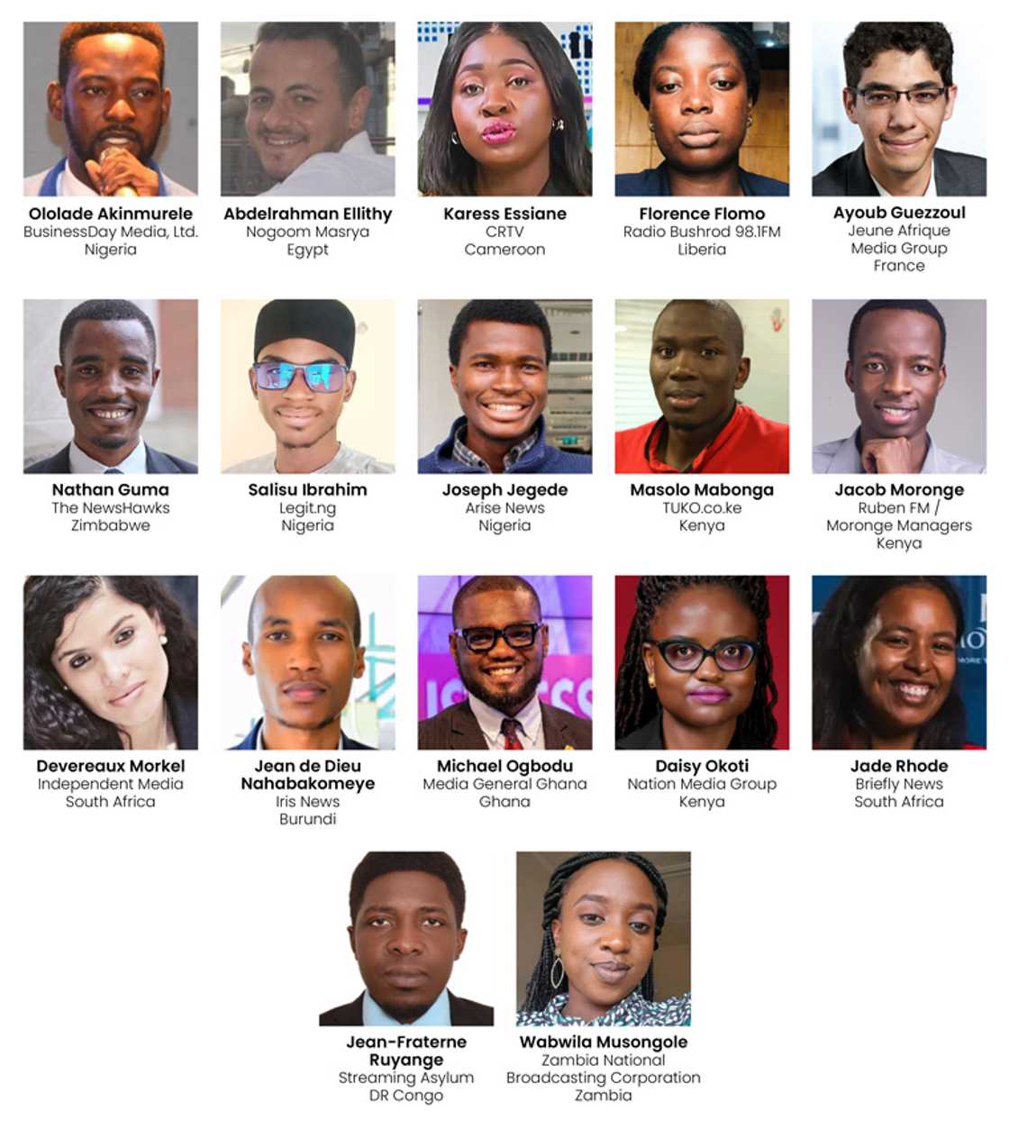 17 media professionals for inaugural Africa Emerging Leaders Scholarships 17 media professionals for inaugural Africa Emerging Leaders Scholarships