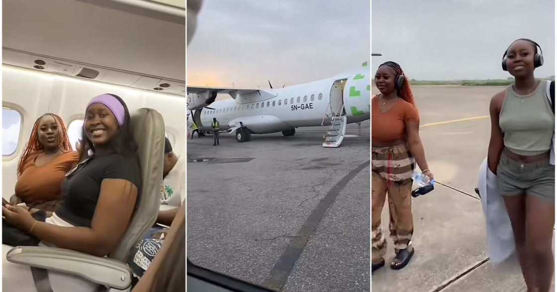 Lady books flight of N6,500 from Lagos to Ibadan, pays N10,000
Photo credit: @triplets_delesafa/TikTok.