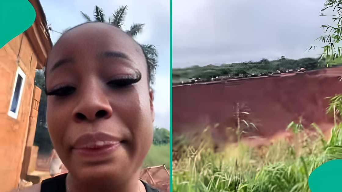Nigerian lady fears backyard damage could affect newly built house Nigerian lady fears backyard damage could affect newly built house