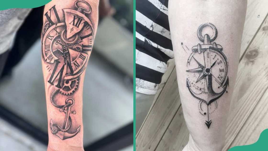 Anchor clock tattoo Anchor clock tattoo