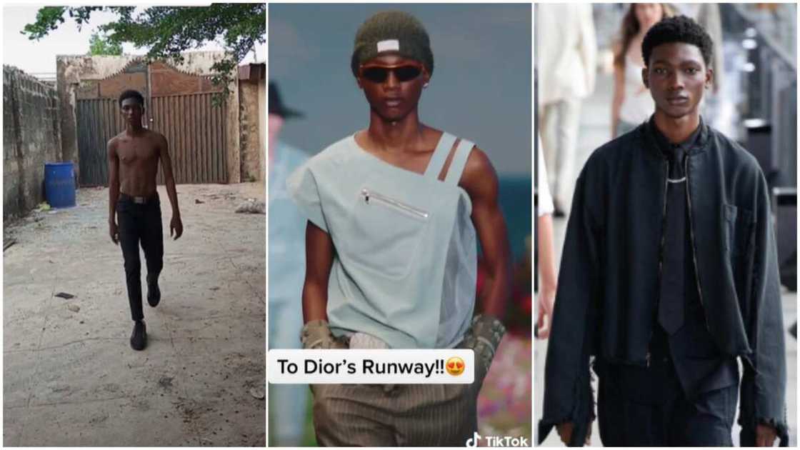 Dior's runway show/Nigerian model in France. Dior's runway show/Nigerian model in France.