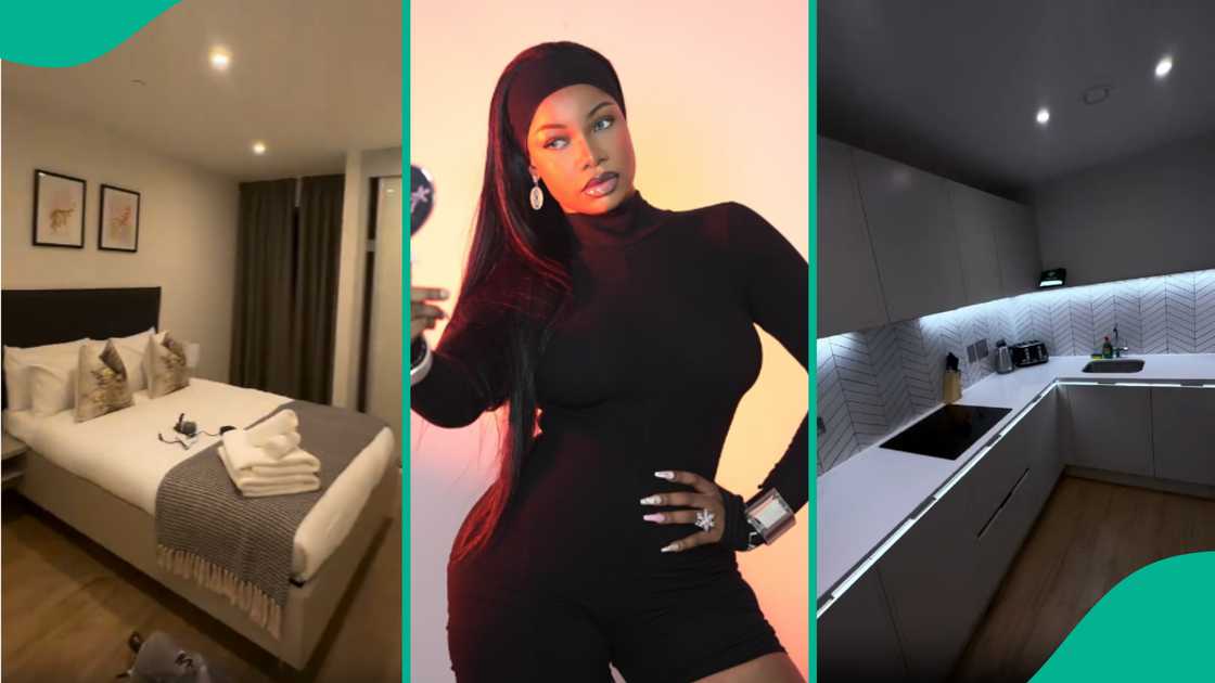 BBNaija star Tacha unveils new house in UK.