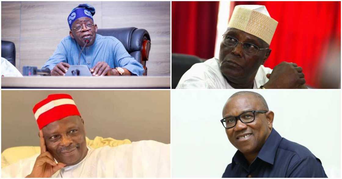 Peter Obi, Bola Tinubu, Rabiu Kwankwaso, Atiku Abubakar Peter Obi, Bola Tinubu, Rabiu Kwankwaso, Atiku Abubakar