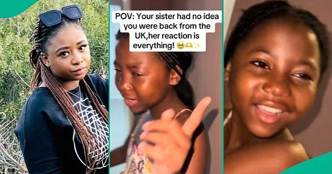 UK-based lady secretly returns home, surprises sister