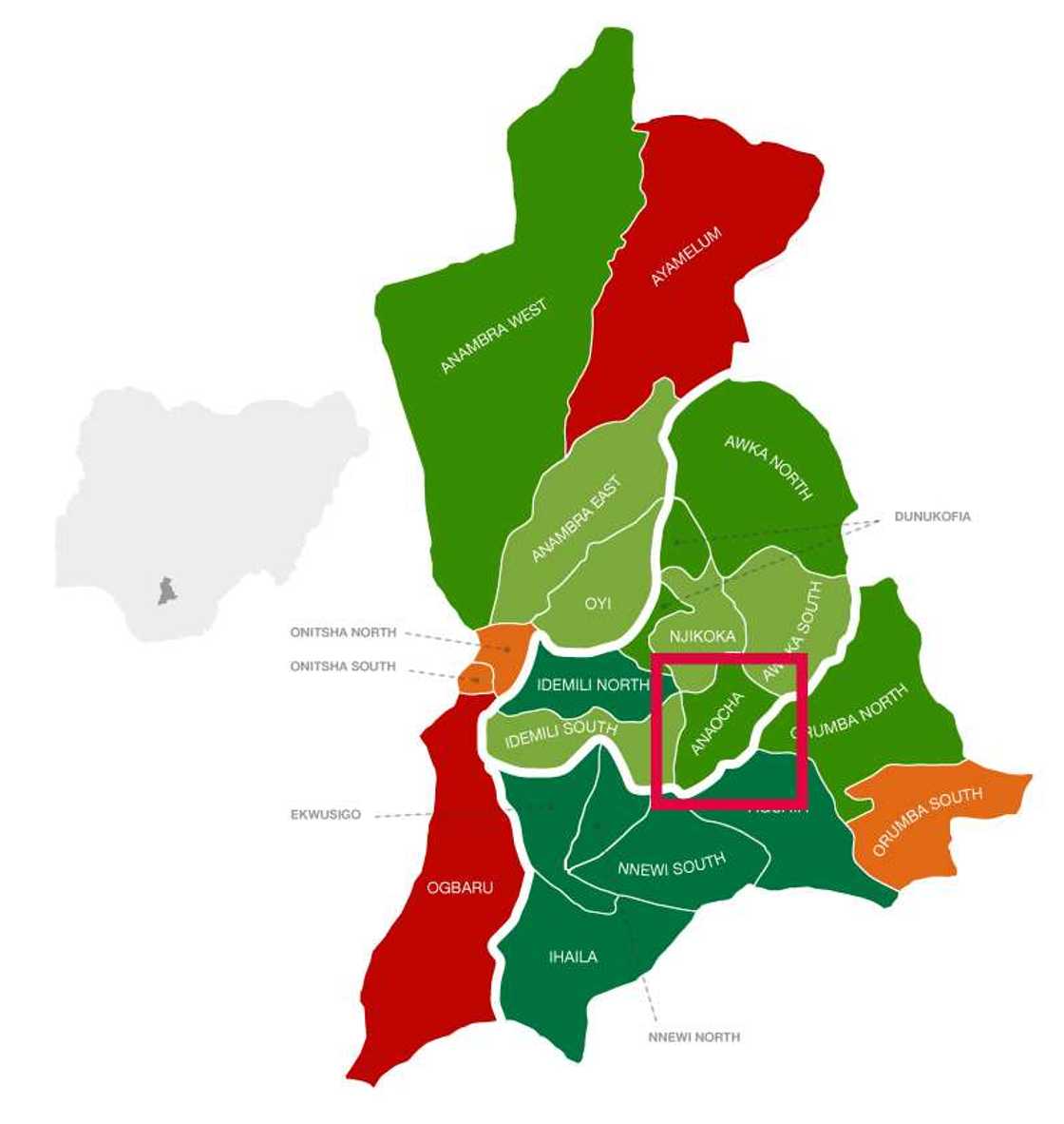 Anaocha location Anaocha location
