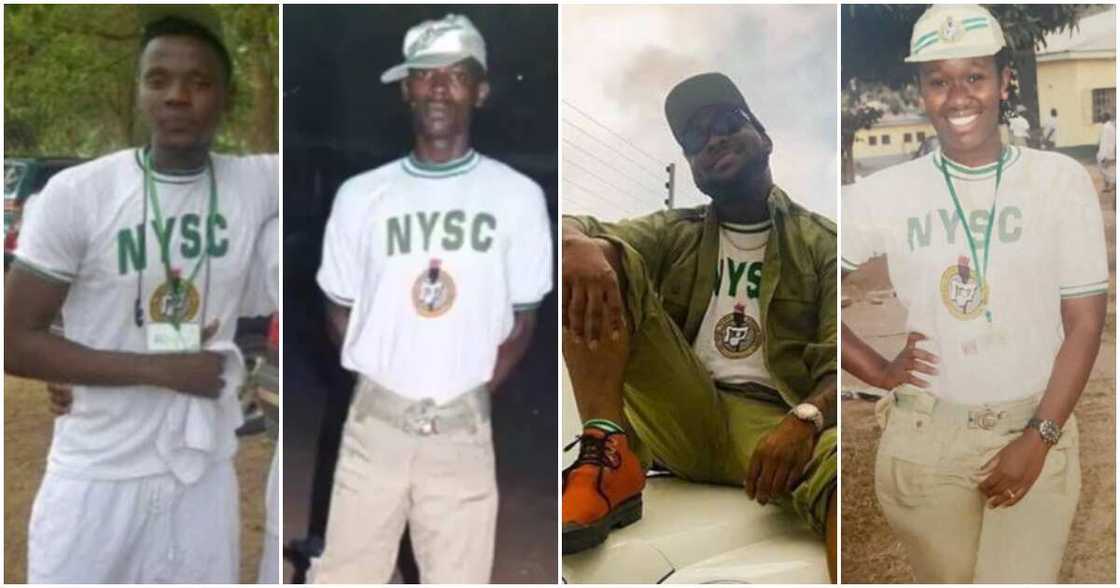 Davido and others in NYSC uniforms Davido and others in NYSC uniforms