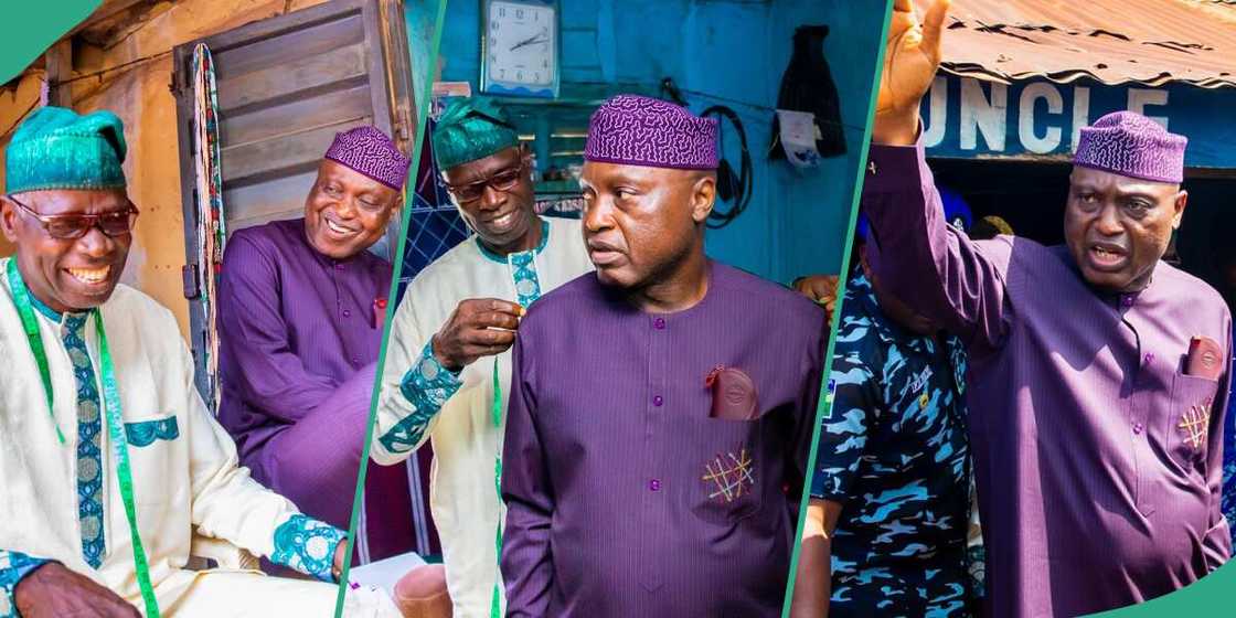 Governor Oyebanji and tailor/David Aina Governor Oyebanji and tailor/David Aina