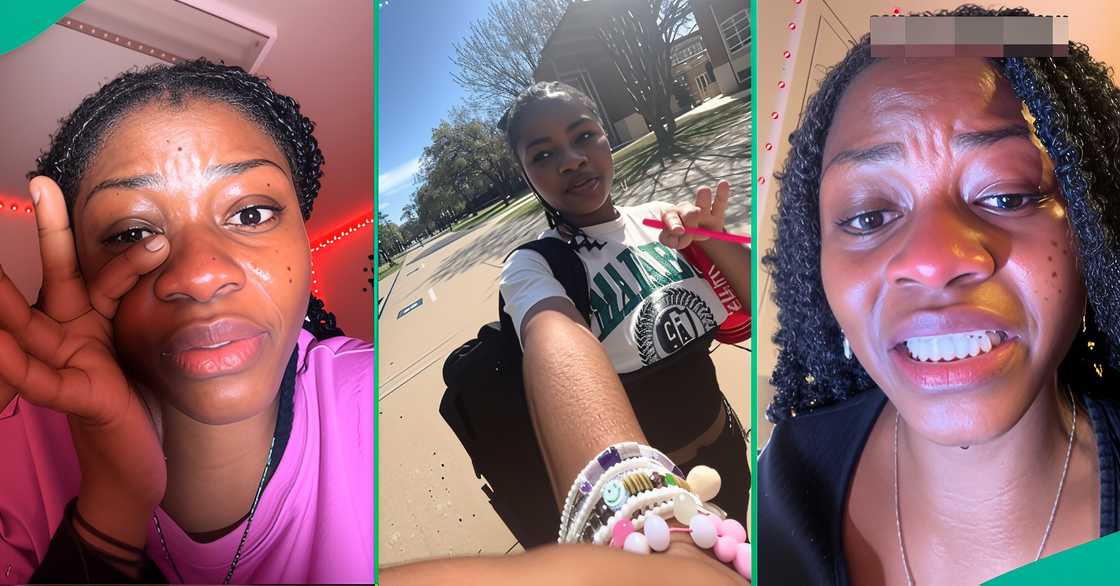 A Nigerian lady schooling in America sheds tears and mentions 3 struggles she’s facing abroad