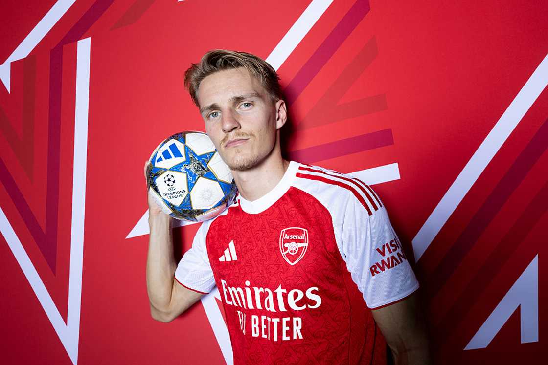 Martin Odegaard in London, England. Martin Odegaard in London, England.