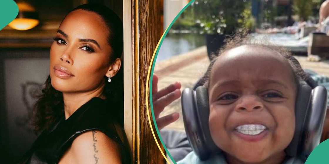 Jada P reacts after seeing a photo of her son on grills.